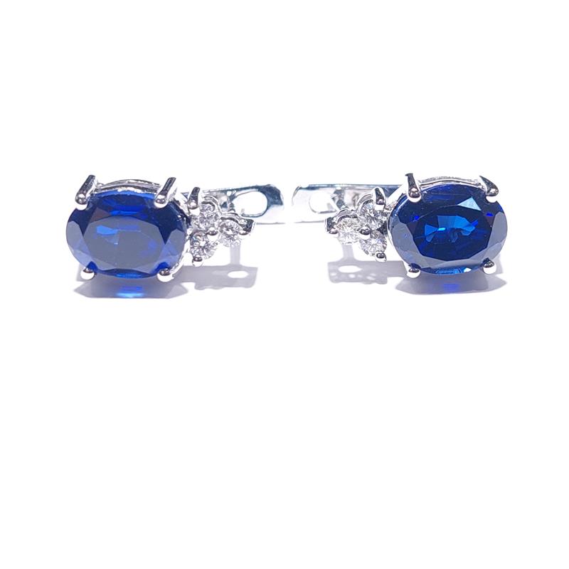 0.24 Карат Бриллиант 14 K Белое Золото Серьги 4.71 гр